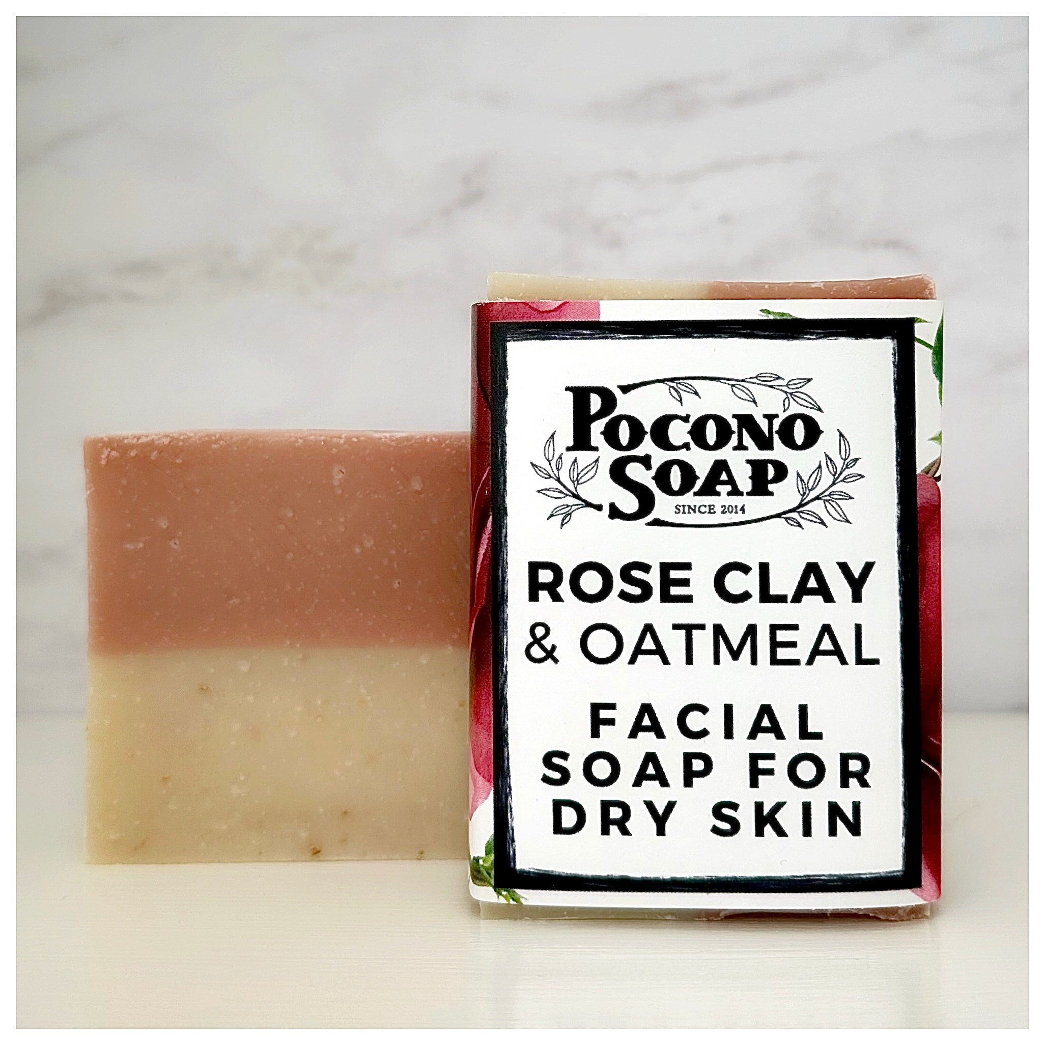 Rose Clay & Oatmeal Facial Bar Soap | Pocono Soap